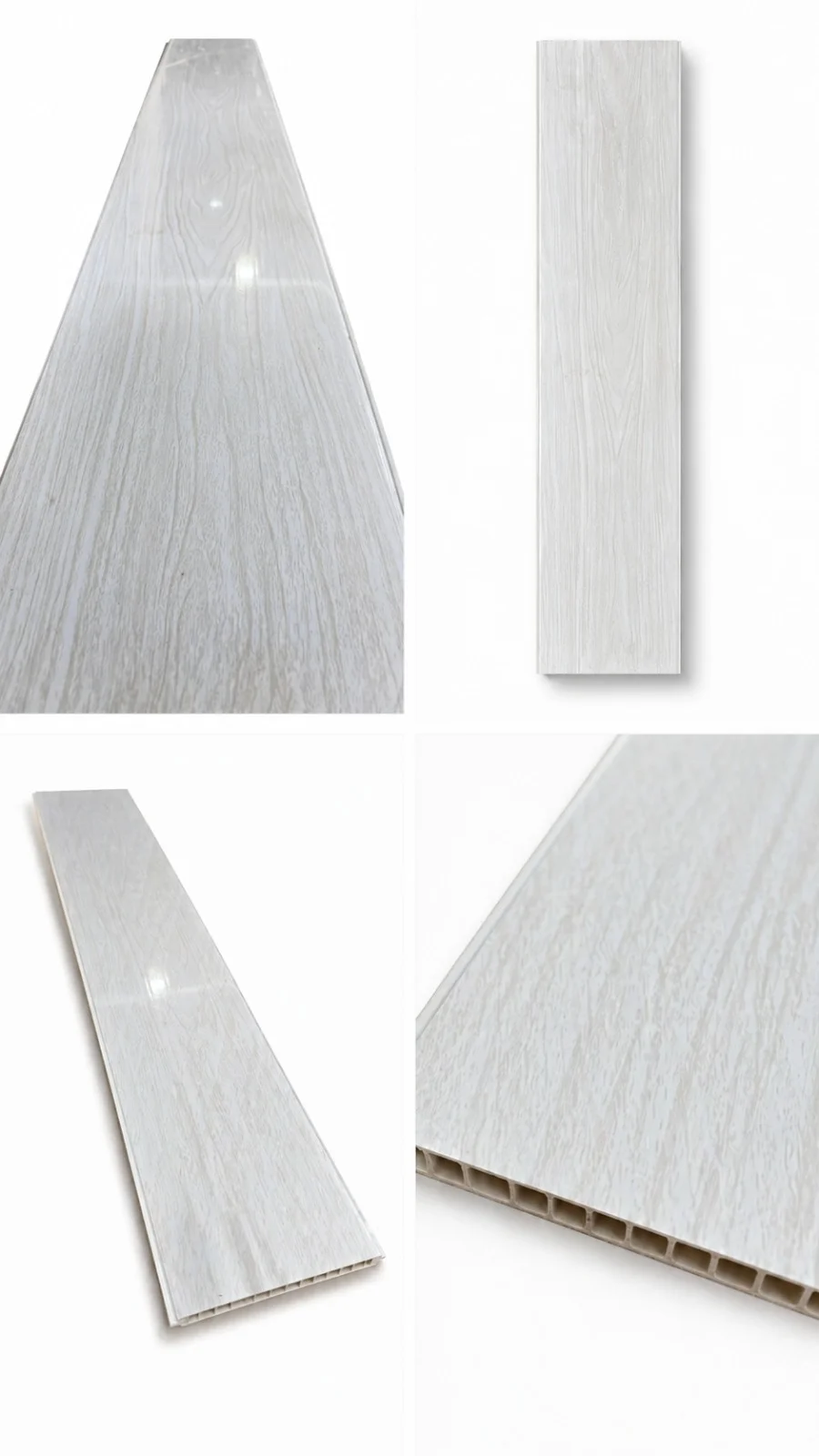 Lamina techo pvc blanca madera